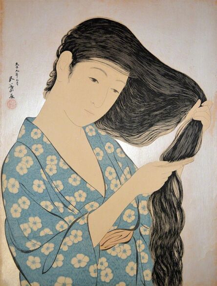 Goyo Hashiguchi, ‘Woman Combing Her Hair ’, 1920