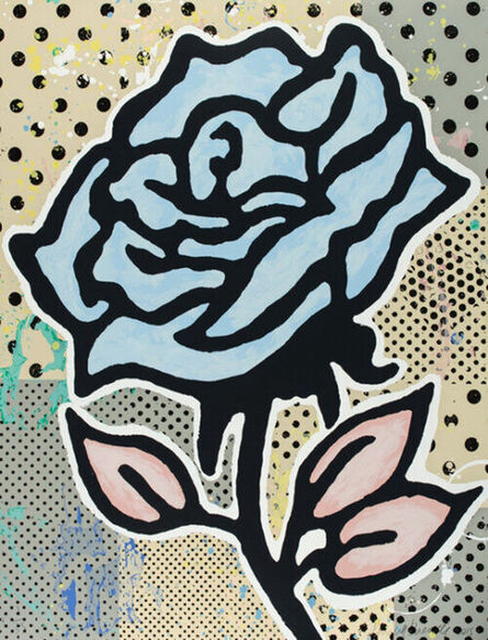 Donald Baechler, ‘Rose (Blue)’, 2015