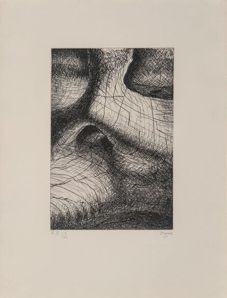 Henry Moore, ‘Reclining Figure I, and Elephant Skull Pl. II, IV, VIII, X, and XVIII (six works)’, 1970