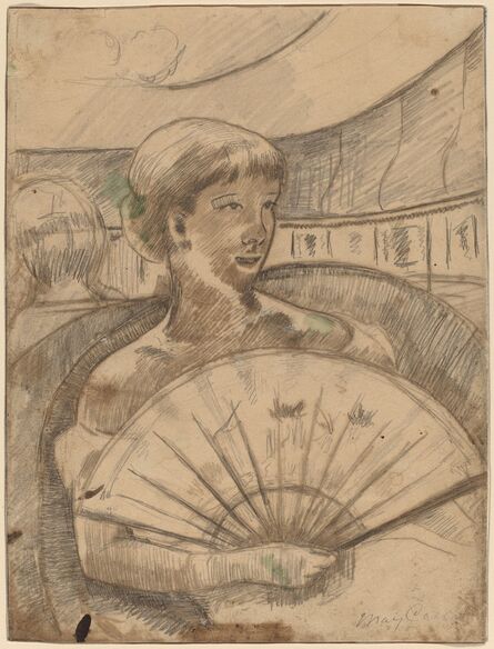 Mary Cassatt, ‘In the Opera Box (No. 3) [recto]’, 1880