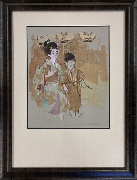 Jack Levine, ‘Geisha with Attendant’, 1970