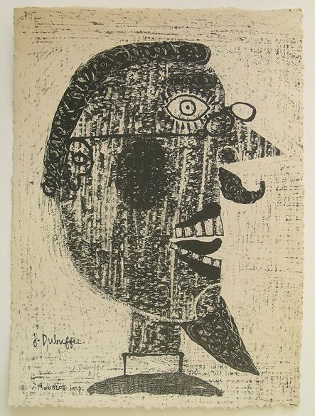 Jean Dubuffet, ‘Barbu a Lunettes (Webel 11)’, 1944