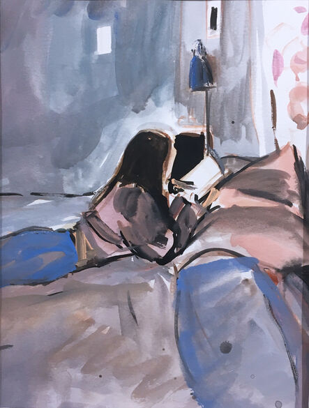 Ekaterina Popova, ‘Reading in Bed’, 2019
