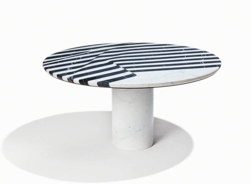 Olga Bielawska, ‘The Veiled Coffee Table, Round’, 2016, Design/Decorative Art, Bianco Carrara marble, Nero Marquinia Marble Inlays, Matter of Stuff