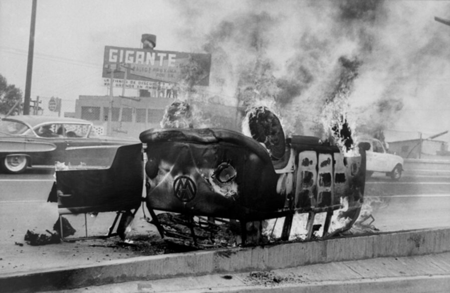 Mexico City ( VW burning)