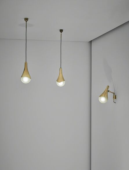 Max Ingrand, ‘Adjustable wall light and pair of ceiling lights, model no. 1849’, circa 1958