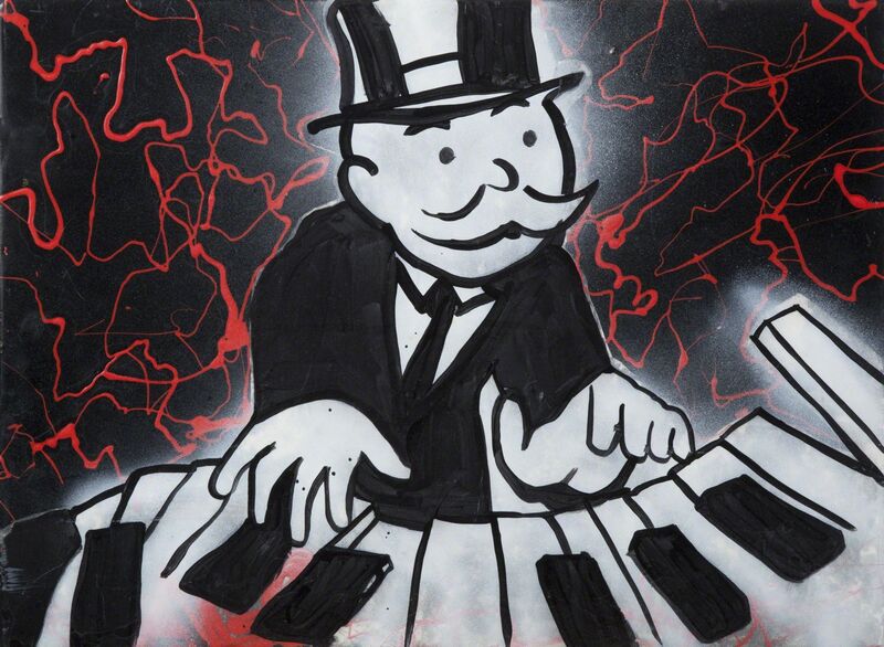 Alec Monopoly, ‘Monopoly Man Piano’, Undated, Painting, Aerosol, acrylic, black marker, and resin on canvas, Julien's Auctions