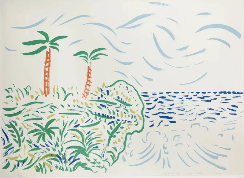 David Hockney, ‘Bora Bora’, 1979, Print, Lithograph in colors, on Arches 88 paper, the full sheet, Upsilon Gallery