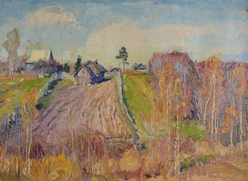 Boris Isidorovich Tarelkin, ‘Spring’, 1979, Painting, Oil on cardboard, Surikov Foundation