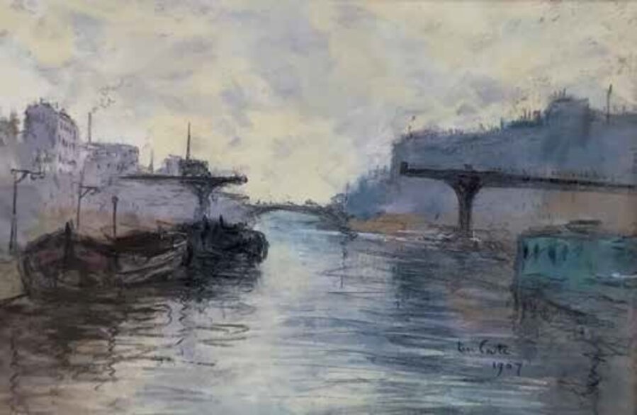 Péniche à quai