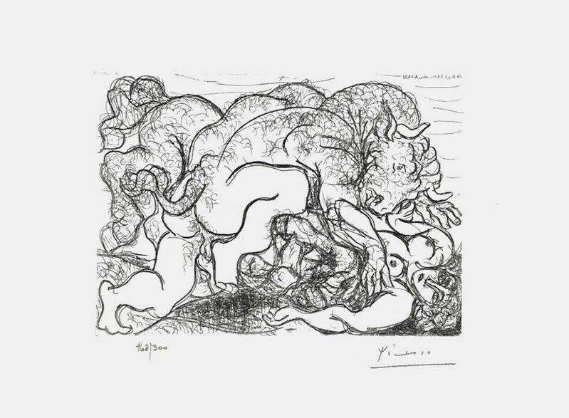 Pablo Picasso, ‘Minotaur Assaulting Girl’, 1990, Reproduction, Lithograph on wove paper, Art Commerce