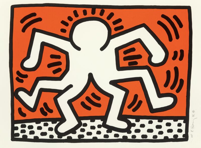 Keith Haring, ‘Double Man’, 1986, Print, Lithograph in colors on wove paper, Fine Art Mia