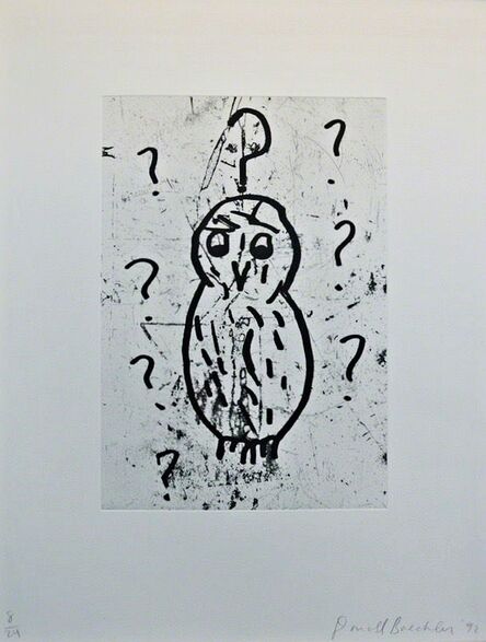 Donald Baechler, ‘Owls (Plate VII)’, 1992