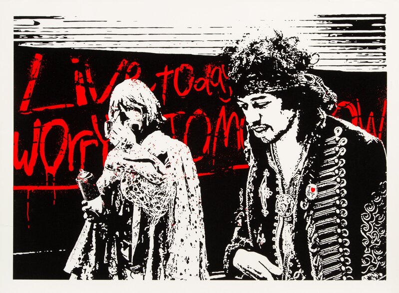 Mr. Brainwash, ‘Live Today Worry Tomorrow’, 2010, Print, Screenprint in colors on Archival Art paper, Heritage Auctions