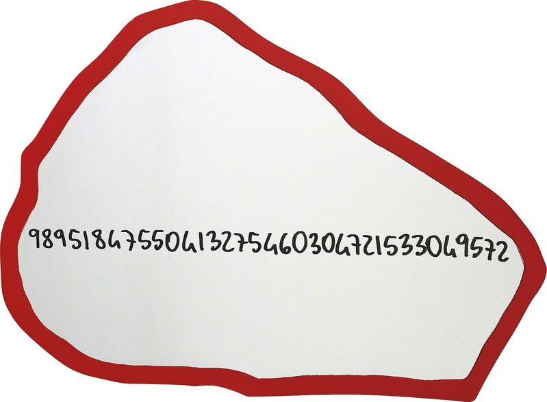 Michelangelo Pistoletto, ‘Frattali (Red)’, 1999-2000, Mixed Media, Acrylic on shaped mirror, Phillips