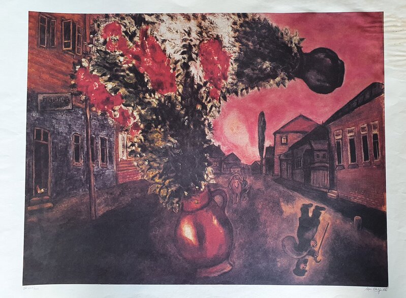 Marc Chagall, ‘La Bouquet Volant’, 1980-1990, Reproduction, Offset Lithograph, Canopy Gallery