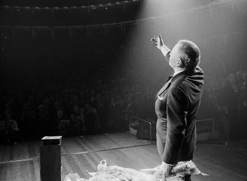 Terry O'Neill, ‘American singer and actor Frank Sinatra in concert at the Royal Albert Hall (Estate Edition)’, 1975, Photography, Gelatin Silver Print, OSME Fine Art