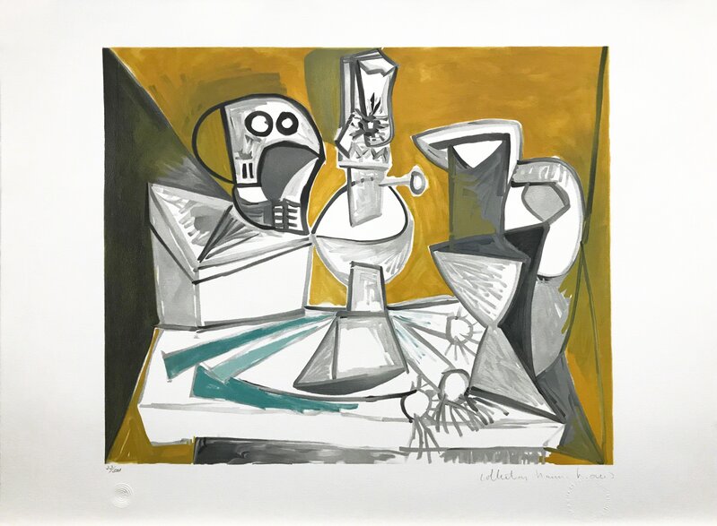 Pablo Picasso, ‘TETE DE MORTE, LAMPE CRUCHES ET POIREAUX’, 1979-1982, Reproduction, LITHOGRAPH ON ARCHES PAPER, Gallery Art