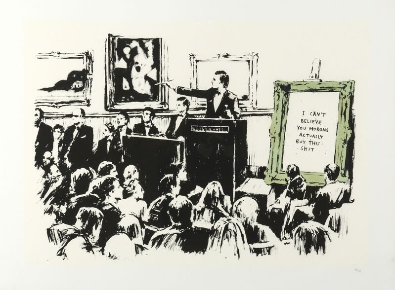 Banksy, ‘Morons (LA Edition)’, 2006, Print, Screenprint in colours, on Arches 88 wove paper, Forum Auctions