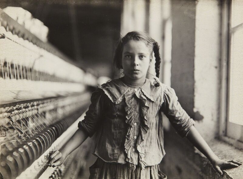 Lewis Wickes Hine, ‘Ten Year Old Spinner in N. Carolina Cotton Mill’, 1908, Photography, Gelatin silver print, printed after 1917, Phillips