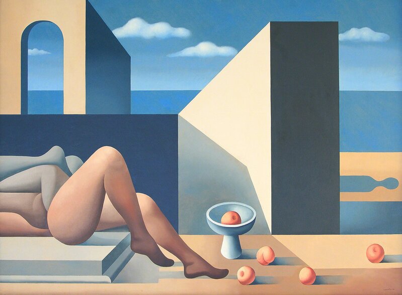 Mario Carreño, ‘Encounter by the Sea (Encuentro Junto al Mar)’, 1976, Painting, Oil on canvas, Cernuda Arte