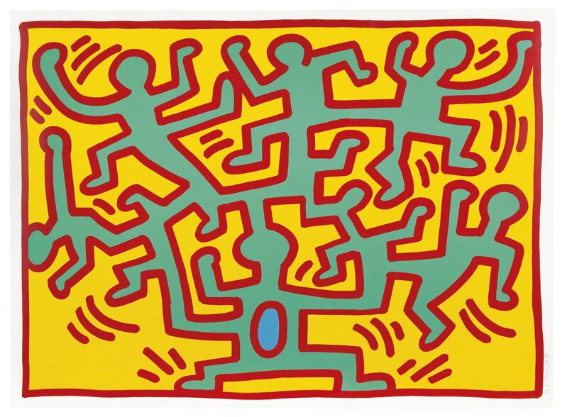 Keith Haring, ‘Growing: one plate’, 1988, Print, Screenprint in colors, on Lenox Museum Board, Christie's