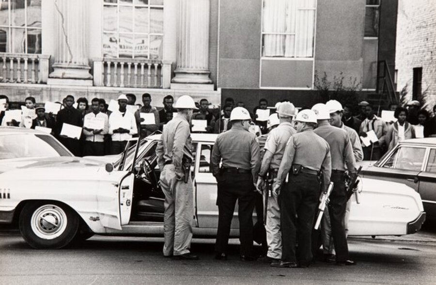 Police in Selma, Alabama are Watching Negroes who Demonstrate for the Right to Vote