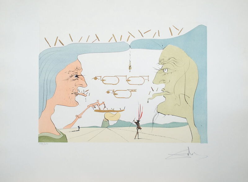 Salvador Dalí, ‘Le Télégraphe’, ca. 1970, Print, Engraving on paper, Samhart Gallery
