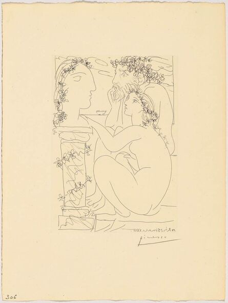 Pablo Picasso, ‘Sculpteur et modèle admirant un tête sculptée’, 1933