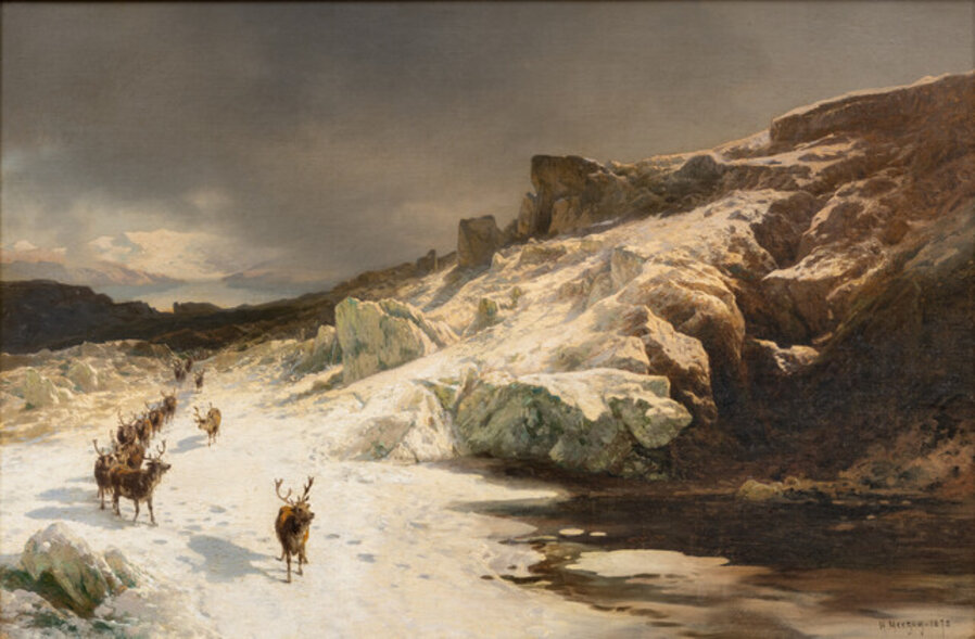 Caribou in the Mountains, 1878