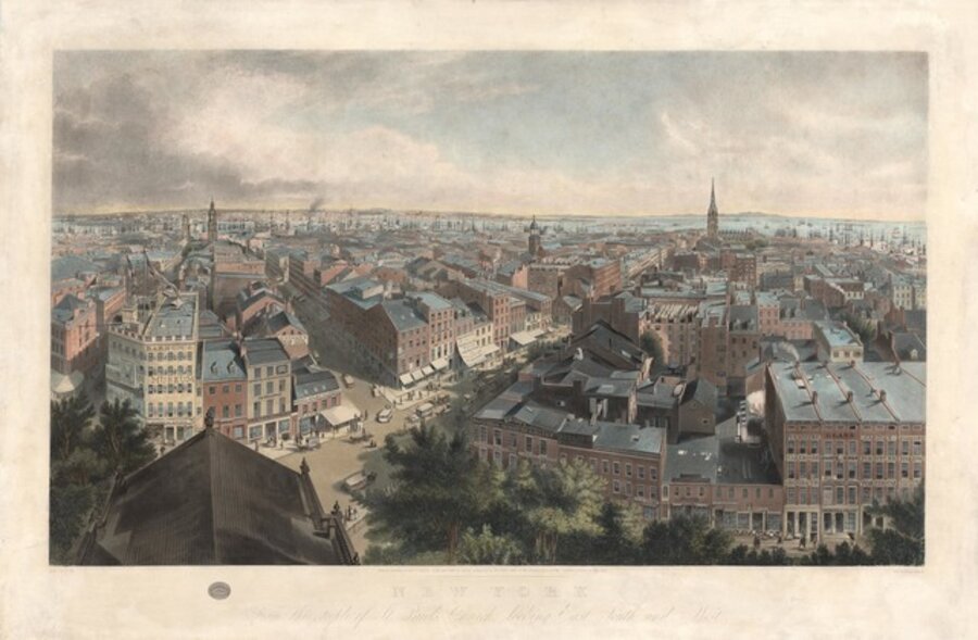 New York from the Steeple of St. Paul's Church, Looking East, South and West.