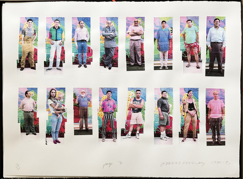 David Hockney, ‘112 L A Visitors - page 7 of Portfolio’, 1990-1991, Print, Colour laser print collage., Fairhead Fine Art Limited