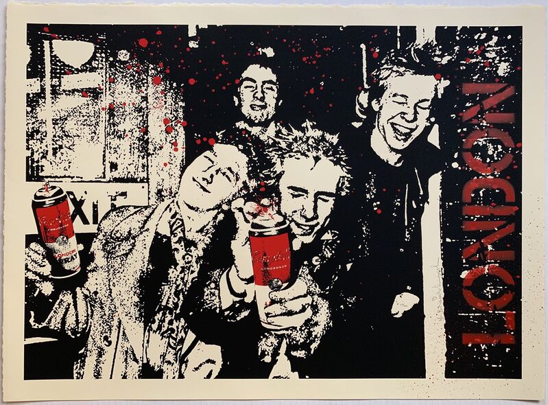 Mr. Brainwash, ‘Anarchy in the UK’, 2009, Print, Screenprint and stenciled spray paint on cream colored archival art paper, Puccio Fine Art