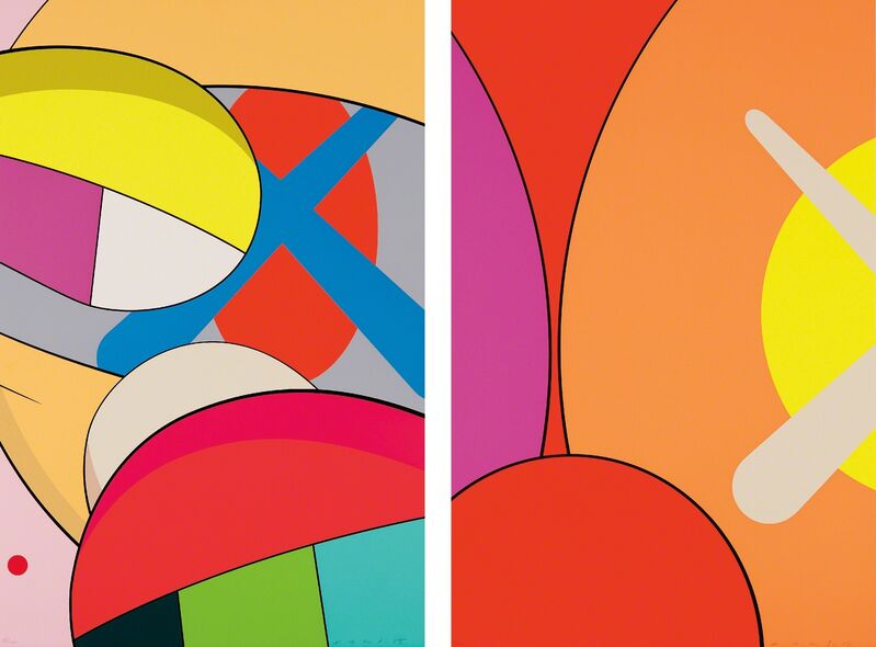 KAWS, ‘Untitled; and Untitled, from No Reply’, 2015, Print, Two screenprints in colors, on wove paper, the full sheets, Phillips