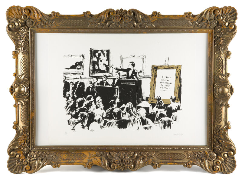 Banksy, ‘Morons (White & Gold)’, 2006, Sculpture, Silkscreen on paper, Julien's Auctions