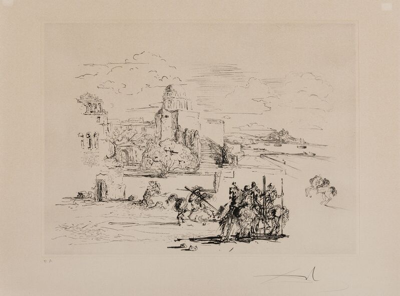 Salvador Dalí, ‘Rome and Cadaqués (Michler and Löpsinger 555)’, 1972, Print, Heliogravure with drypoint, Forum Auctions