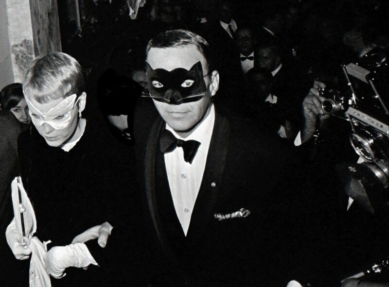 Harry Benson, ‘Frank Sinatra and Mia Farrow at Truman Capote's "Black and White" Ball at the Plaza Hotel, New York’, 1966, Photography, Archival Pigment Print, Staley-Wise Gallery