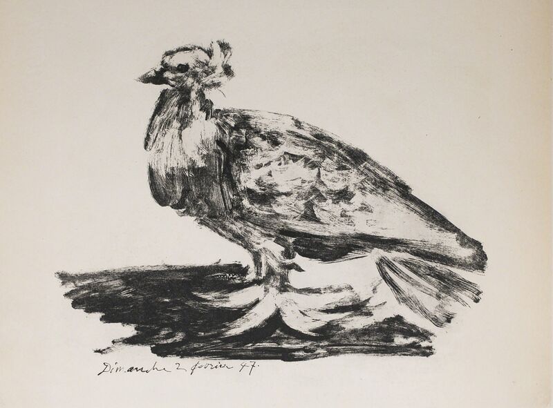Pablo Picasso, ‘Le Gros Pigeon (The Big Pigeon), 1949 Limited edition Lithogrph by Pablo Picasso’, 1949, Print, Lithograph, Globe Photos