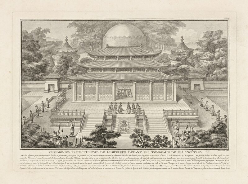 Isidore-Stanislaus-Henri Helman, ‘Ceremonies respectueuses de l'Empereur devant les... (plate XXIII)’, 1783, Engraving, etching, Getty Research Institute