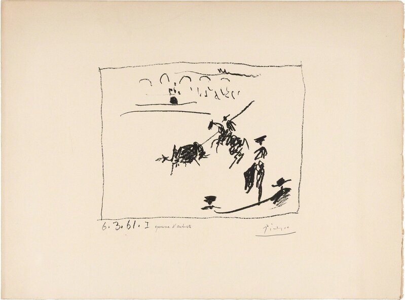 Pablo Picasso, ‘LA PIQUE (BLOCH 1014)’, 1961, Print, Lithograph on Arches paper, Doyle