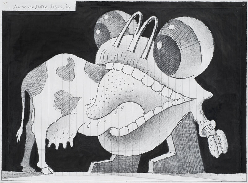 Anton van Dalen, ‘Junk Kulture #4’, 2004, Drawing, Collage or other Work on Paper, Graphite and india ink on paper, P.P.O.W