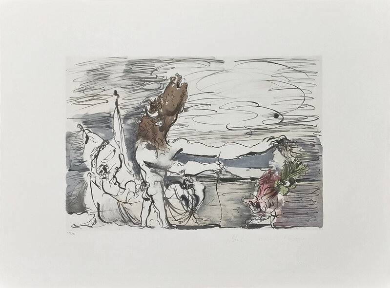 Pablo Picasso, ‘MINOTAURE AVEUGLE CONDUIT PAR UNE PETITE FILLE’, 1979-1982, Reproduction, LITHOGRAPH ON ARCHES PAPER, Gallery Art