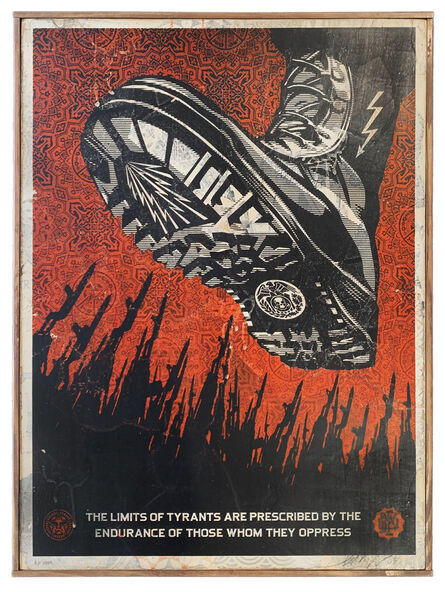 Shepard Fairey, ‘Tyrant Boot HPM’, 2009