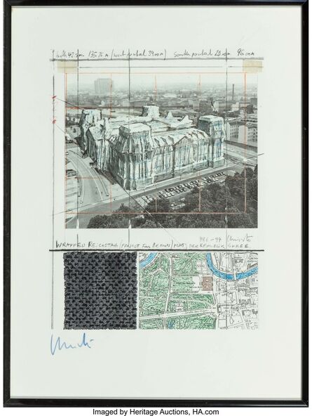 Christo, ‘Wrapped Reichtag (Project for Berlin), set of four works’, 1994