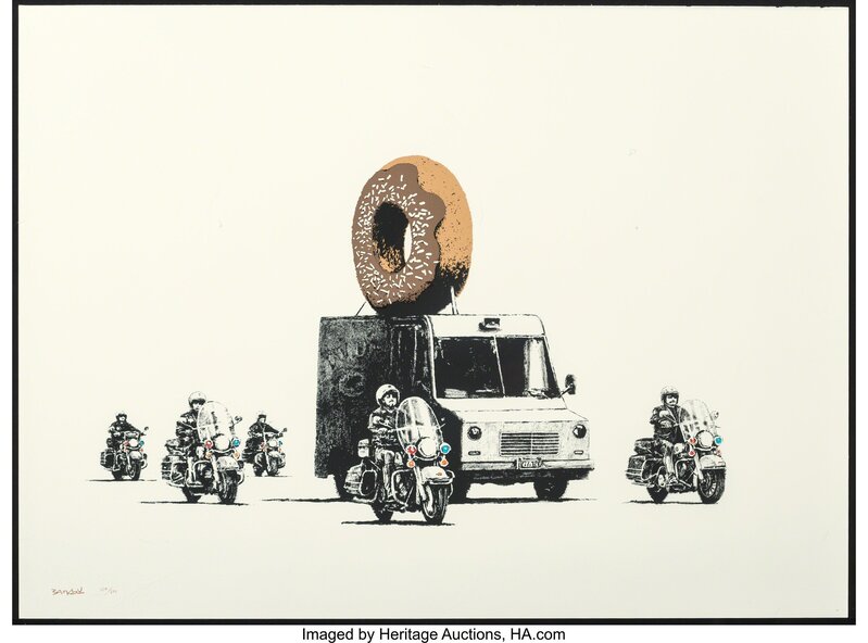 Banksy, ‘Donuts (Chocolate)’, 2009, Print, Screenprint in colors on Arches paper, Heritage Auctions