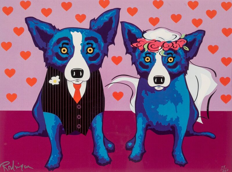 George Rodrigue, ‘The Newlyweds’, 2007, Print, Screenprint in colors on paper, Heritage Auctions