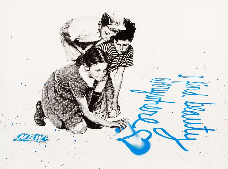 Mr. Brainwash, ‘I Find Beauty Everywhere (Blue)’, 2010, Print, Screenprint in colors with hand embellishments on Archival Art paper, Heritage Auctions