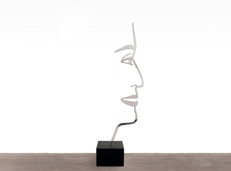 Alex Katz, ‘Ada 1 Outline’, 2017, Sculpture, Mirror polished stainless steel on absolute black granite base with suede finish, ARC Fine Art LLC
