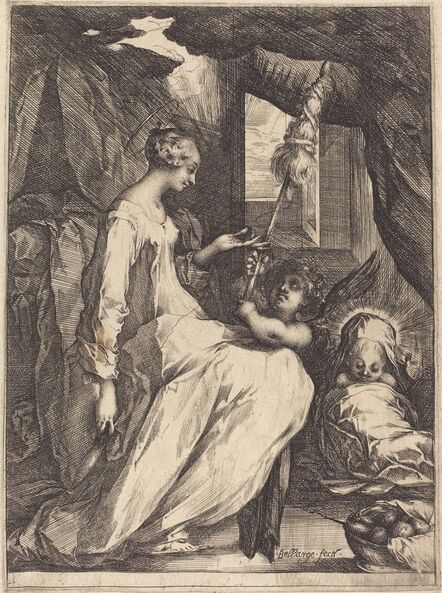Jacques Bellange, ‘The Madonna Spinning’, 1615