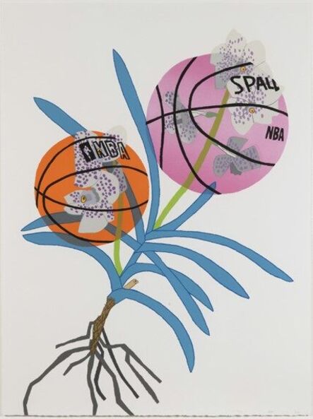 Jonas Wood, ‘Double Basketball Orchid 2 (State II)’, 2020
